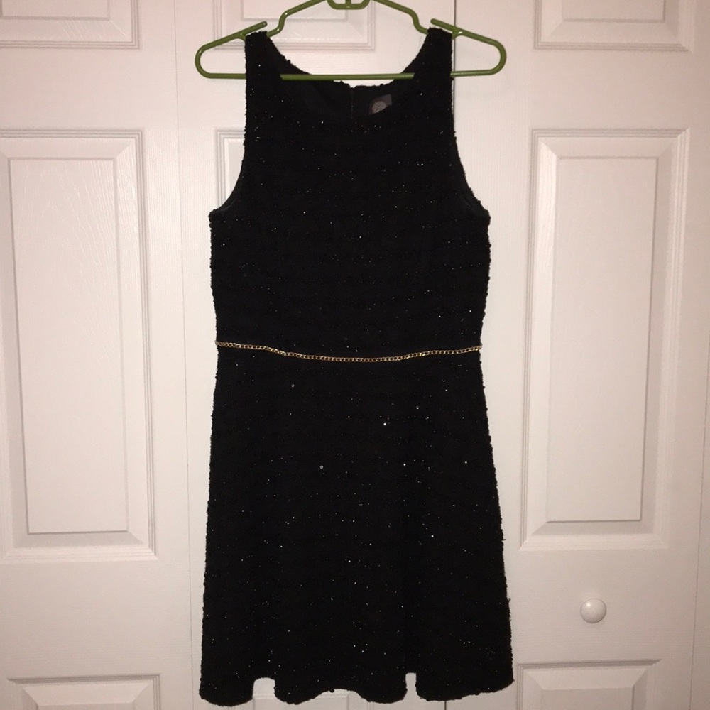 Black & Gold Sequence Fit & Flare